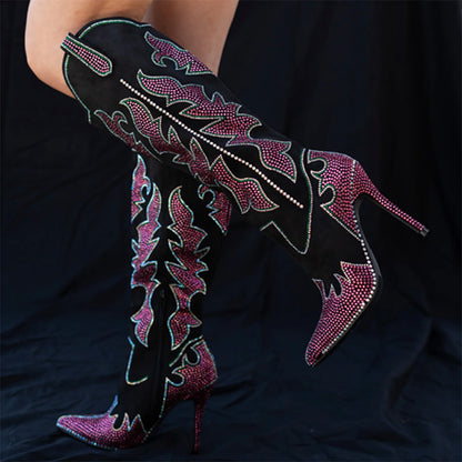 RHINESTONE WESTERN OTK BOOTS 12 PAIRS