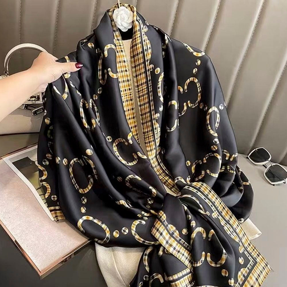 MULTI PATTERN SILKY SCARF