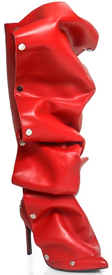 POINTY TOE STILETTO KNEE HIGH BOOTIES