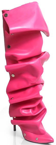 POINTY TOE STILETTO KNEE HIGH BOOTIES