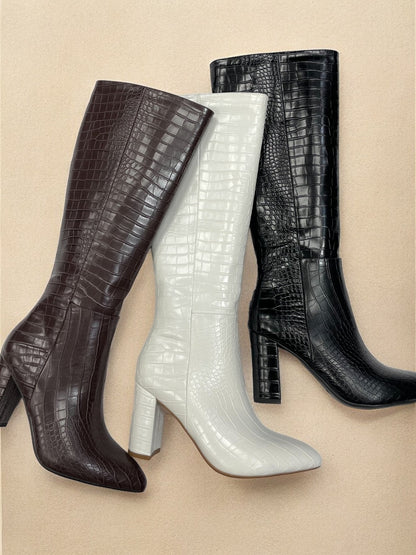 CROCO PRINT BOOTS