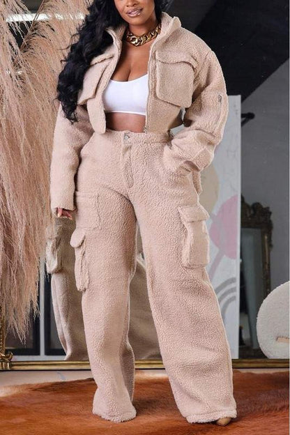 POLAR FLEECE JACKET AND PANTS SET