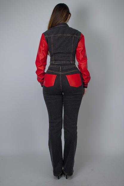 DENIM & LEATHER SET