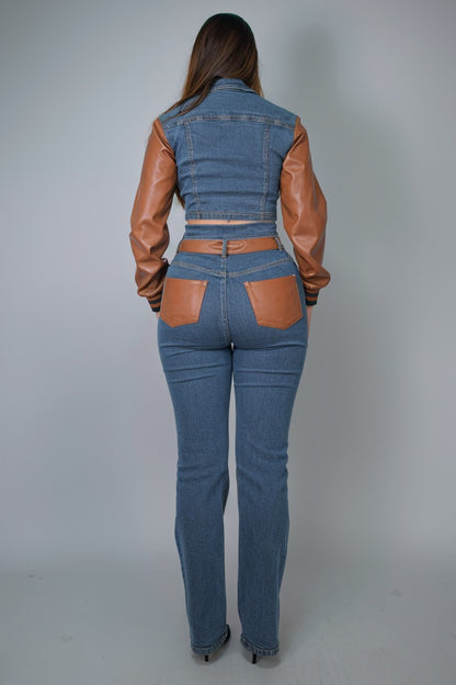 DENIM & LEATHER SET