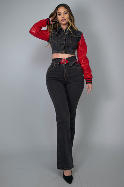 DENIM & LEATHER SET