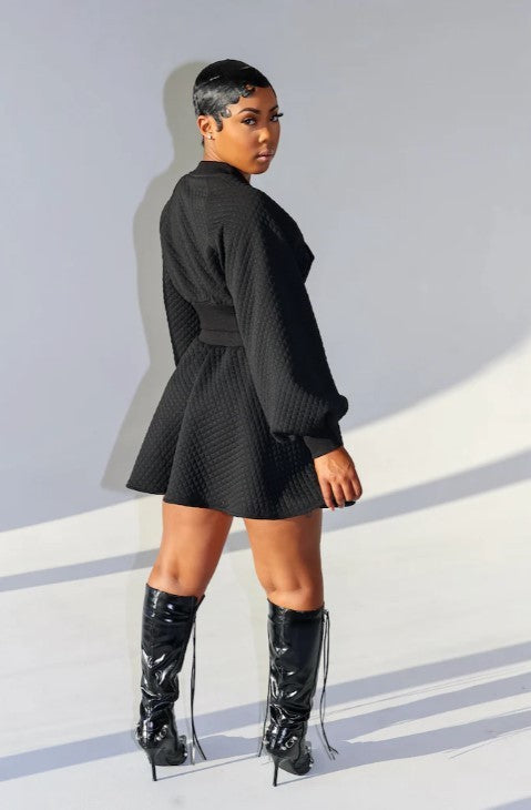 QUILTED JACKET & MINI SKIRT SET