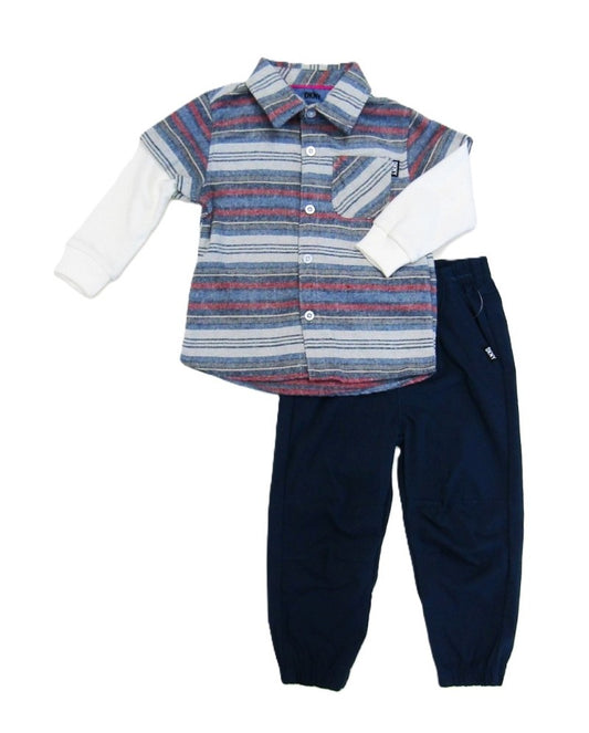 2PC DKNY SHIRT PANTS SET
