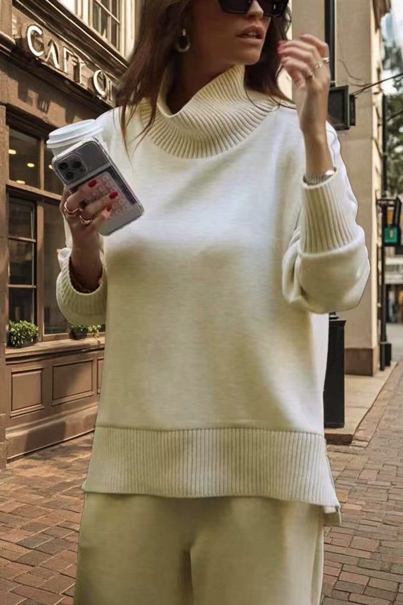 Chic Oversized Sweater And Trouser Set