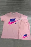 Women Orange Casual Short Sleeve 2PC