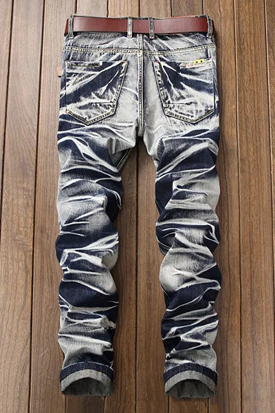 Street Patchwork Jeans (Without Belt)