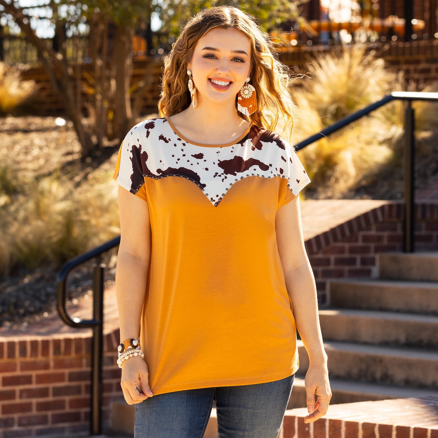 Cow Print Top