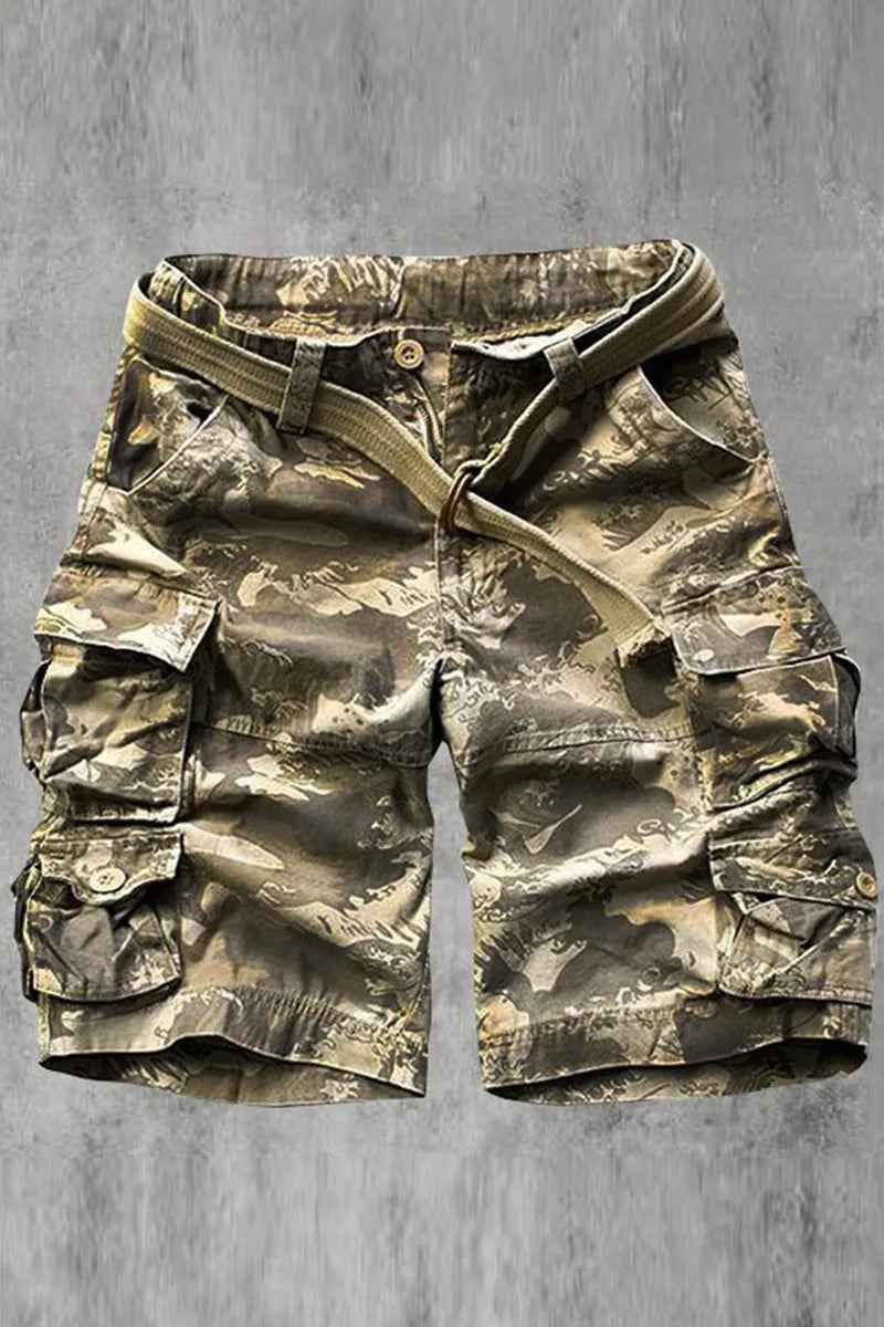 Army Green Camouflage Mens Outdoor Shorts
