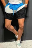 Casual Check Patchwork Shorts