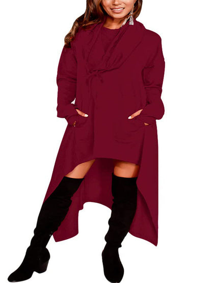 Asymmetric Long Sleeve Sweatshirts Tops