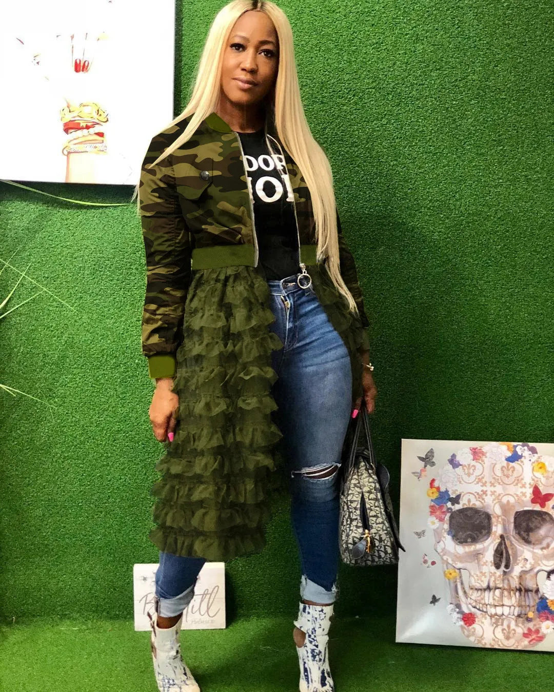 Mesh Lace Jacket Coat
