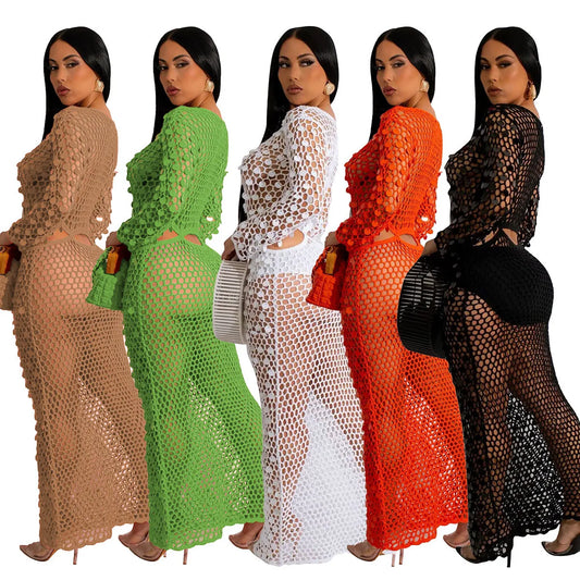 Cut-Out Sequin Beach Dress