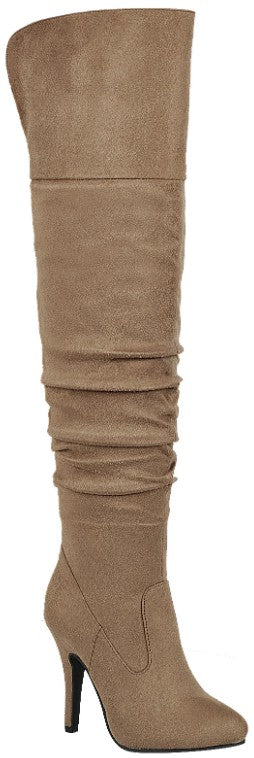 SUEDE Knee High Heel Boots