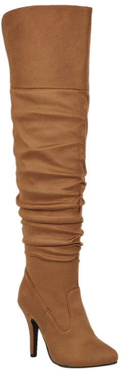 SUEDE Knee High Heel Boots