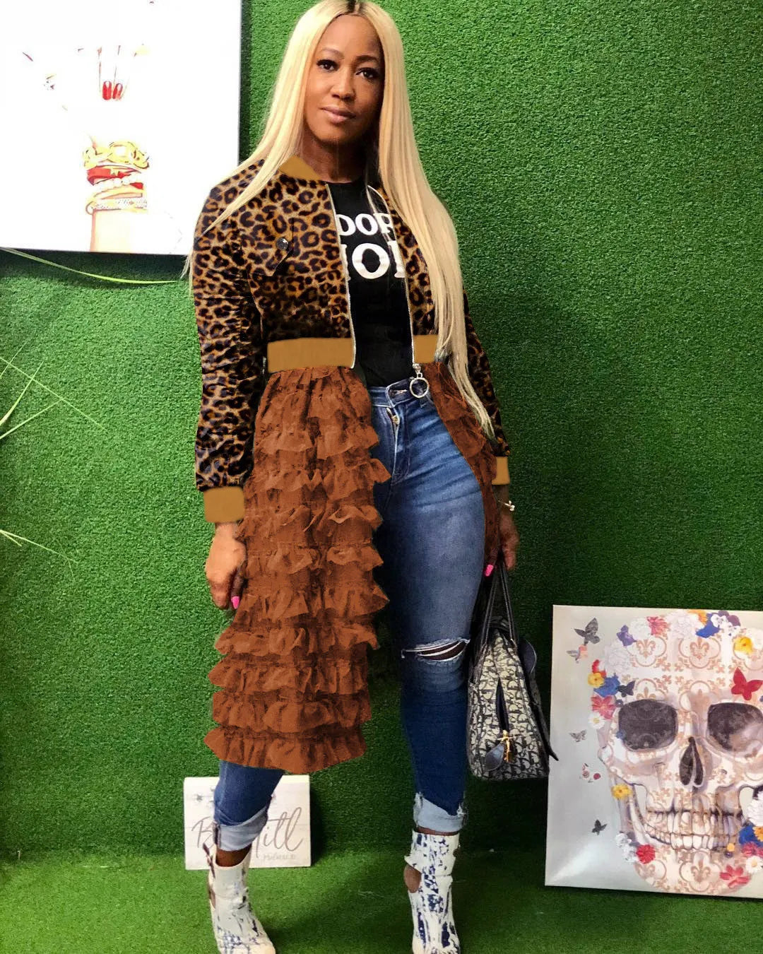 Mesh Lace Jacket Coat