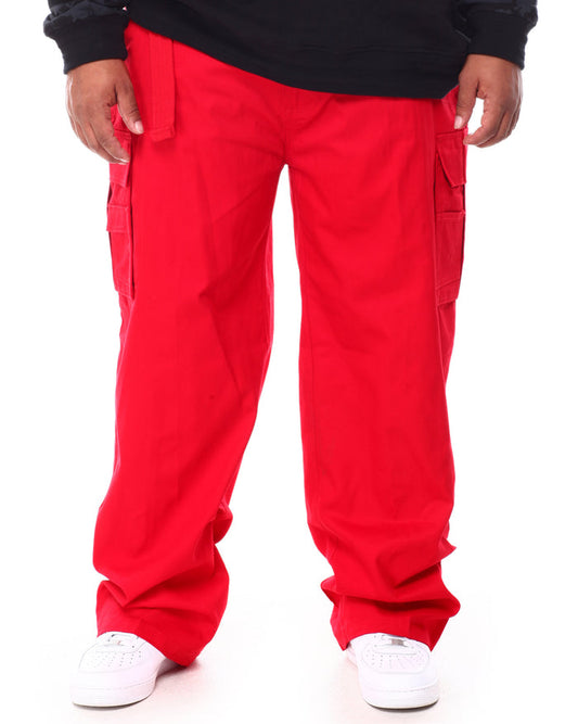 CARGO TWILL PANTS WITH BELT