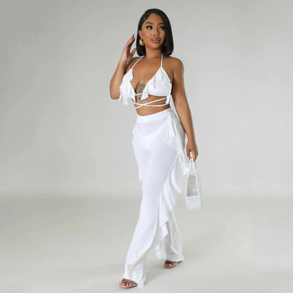 Three-Piece Sexy Lace Swimsuit Bikini