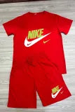Women Orange Casual Short Sleeve 2PC