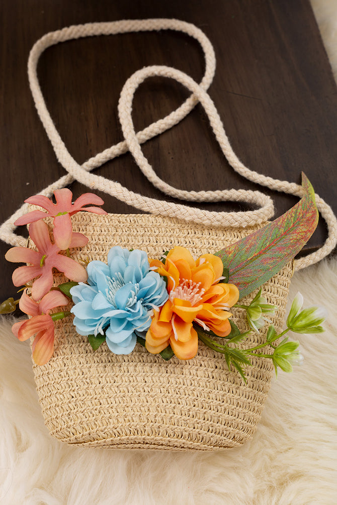 IVORY STRAW HAT & BAG SET