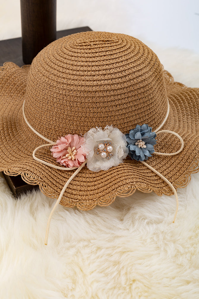 IVORY STRAW HAT & BAG SET