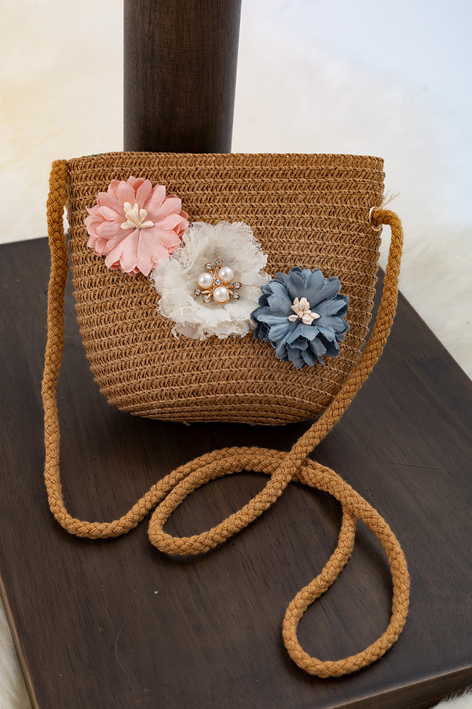 IVORY STRAW HAT & BAG SET