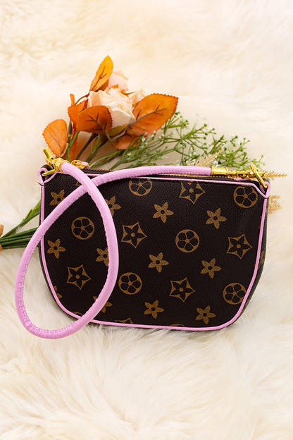 BLACK MINI SHOULDER PURSE.
