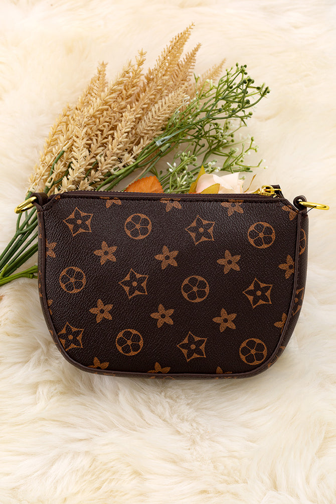 BLACK MINI SHOULDER PURSE.