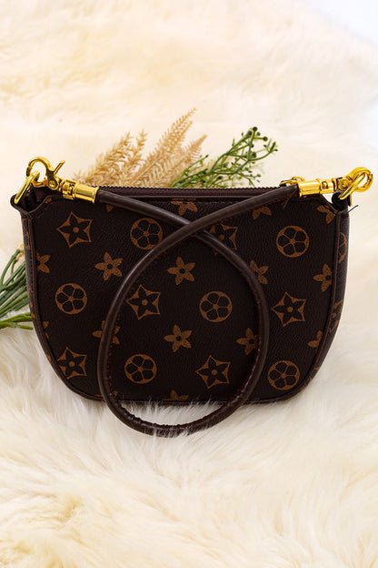 BLACK MINI SHOULDER PURSE.