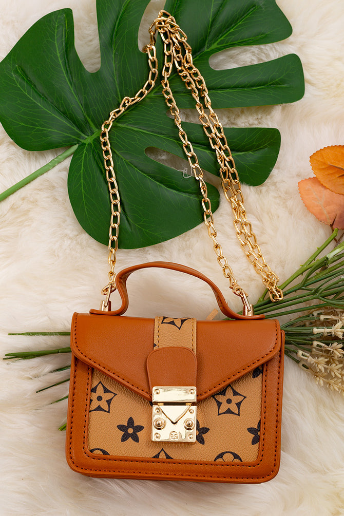 KHAKI/BROWN INSPIRED MINI PURSE