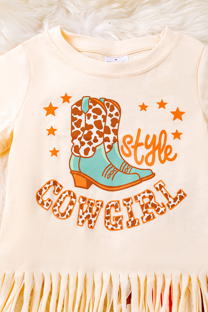 STYLE COWGIRL" WESTERN PRINTED 2 PIECE SET