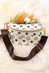 LT. BROWN SLING BAG THAT CAN BE USE AS A CROSSBODY.