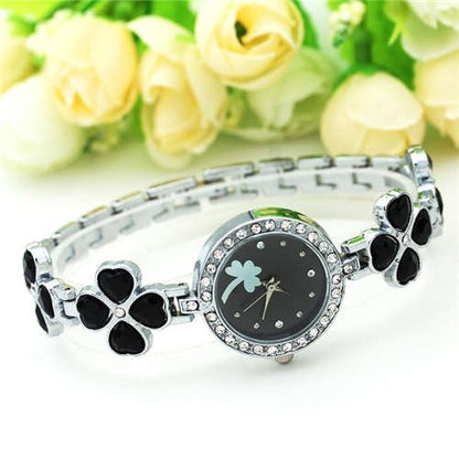 Clovers Design Elegant  Stainless Steel  Watch