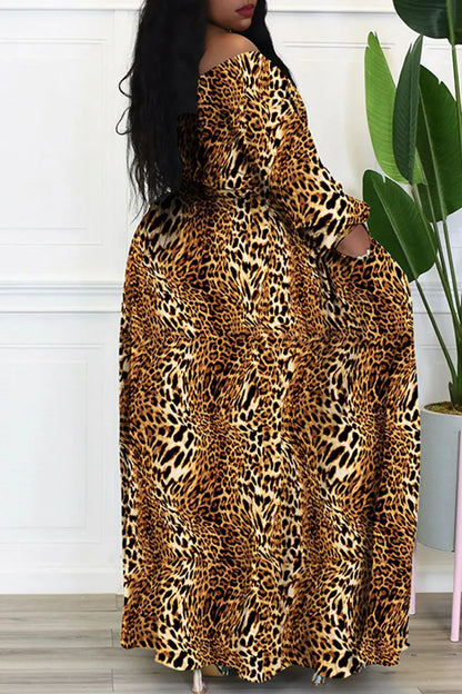 Off the Shoulder Long Sleeve Plus Size Dresses