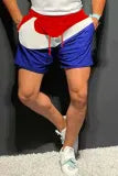 Casual Check Patchwork Shorts