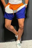 Casual Check Patchwork Shorts