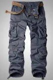 Casual Pocket Straight Solid Color Pants