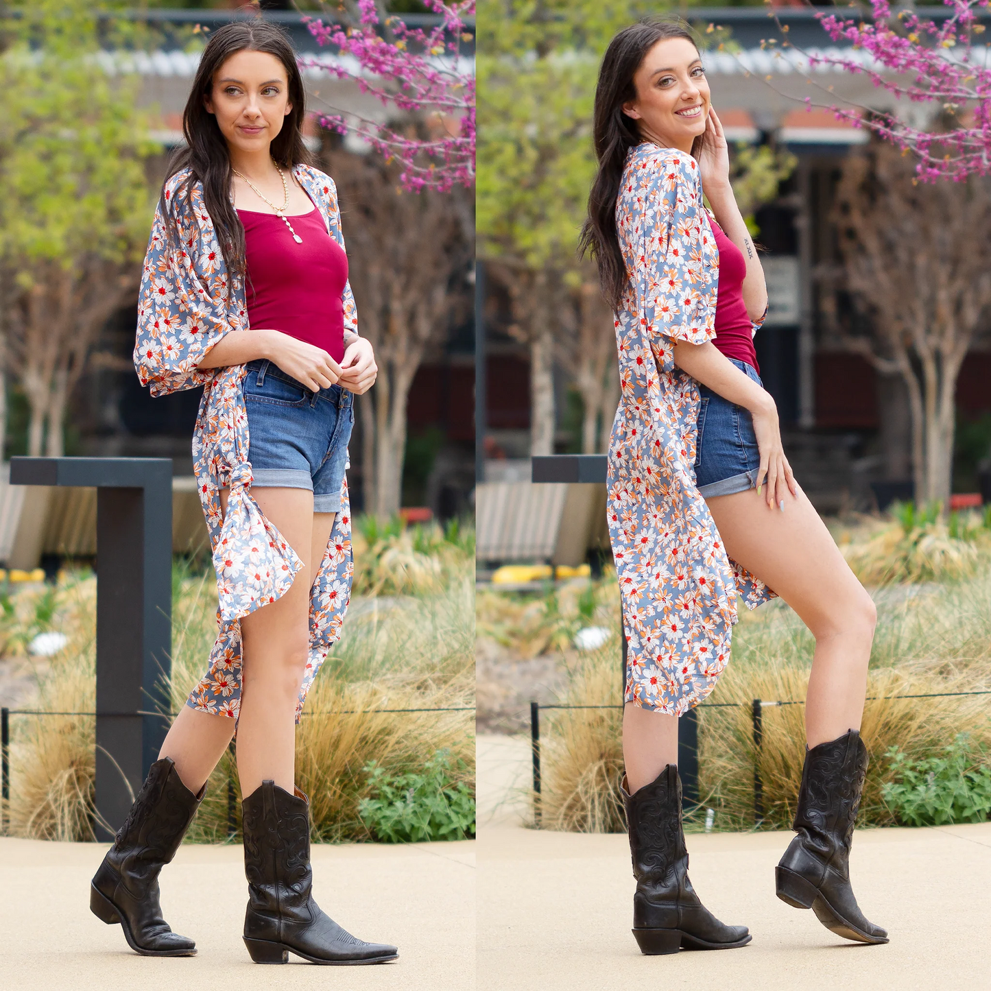 Floral Print Duster