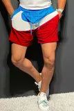 Casual Check Patchwork Shorts