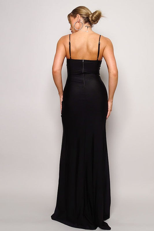 AWARDS SEQUINS BUST MAXI DRESS