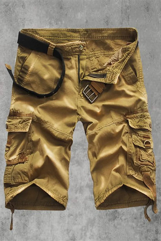 Khaki Mens Outdoor Casual Shorts