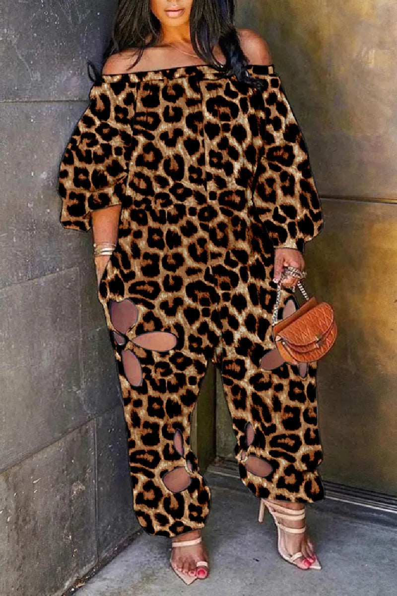 Off the Shoulder Plus Size Jumpsuits