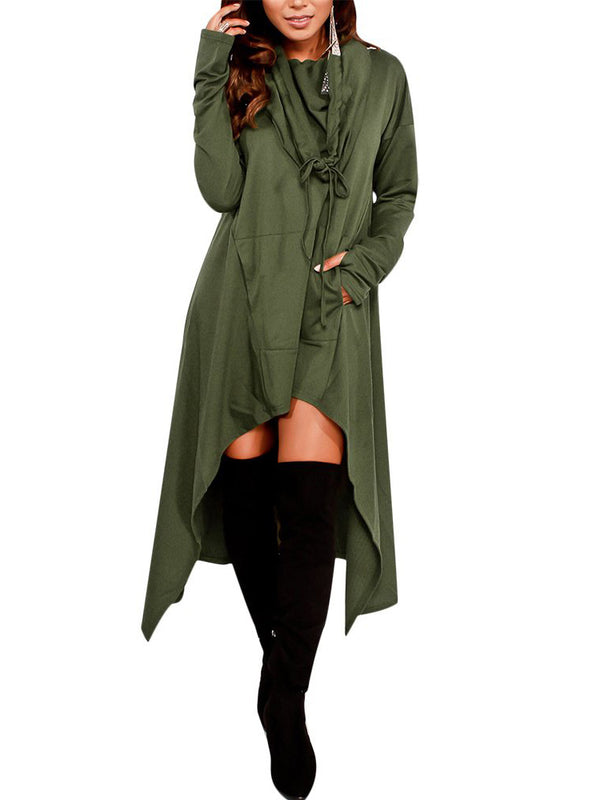 Asymmetric Long Sleeve Sweatshirts Tops
