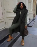 Sleeveless Long Cardigan Jacket