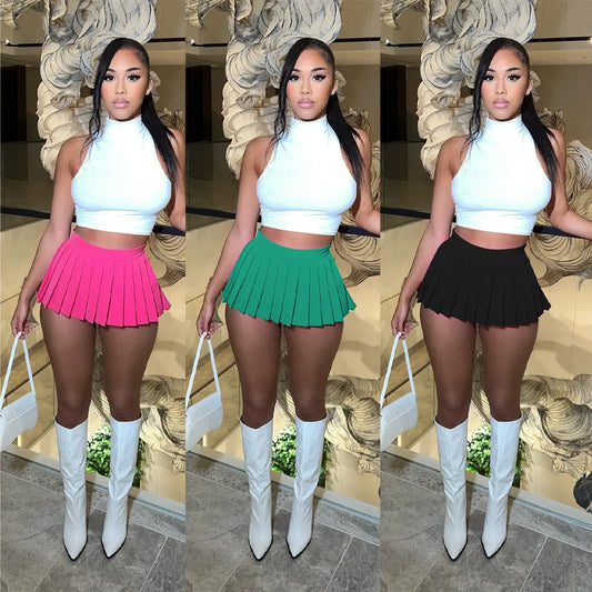 Sexy Mini Pleated Skirt