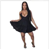 Sexy Backless Spaghetti Strap Mini Dress