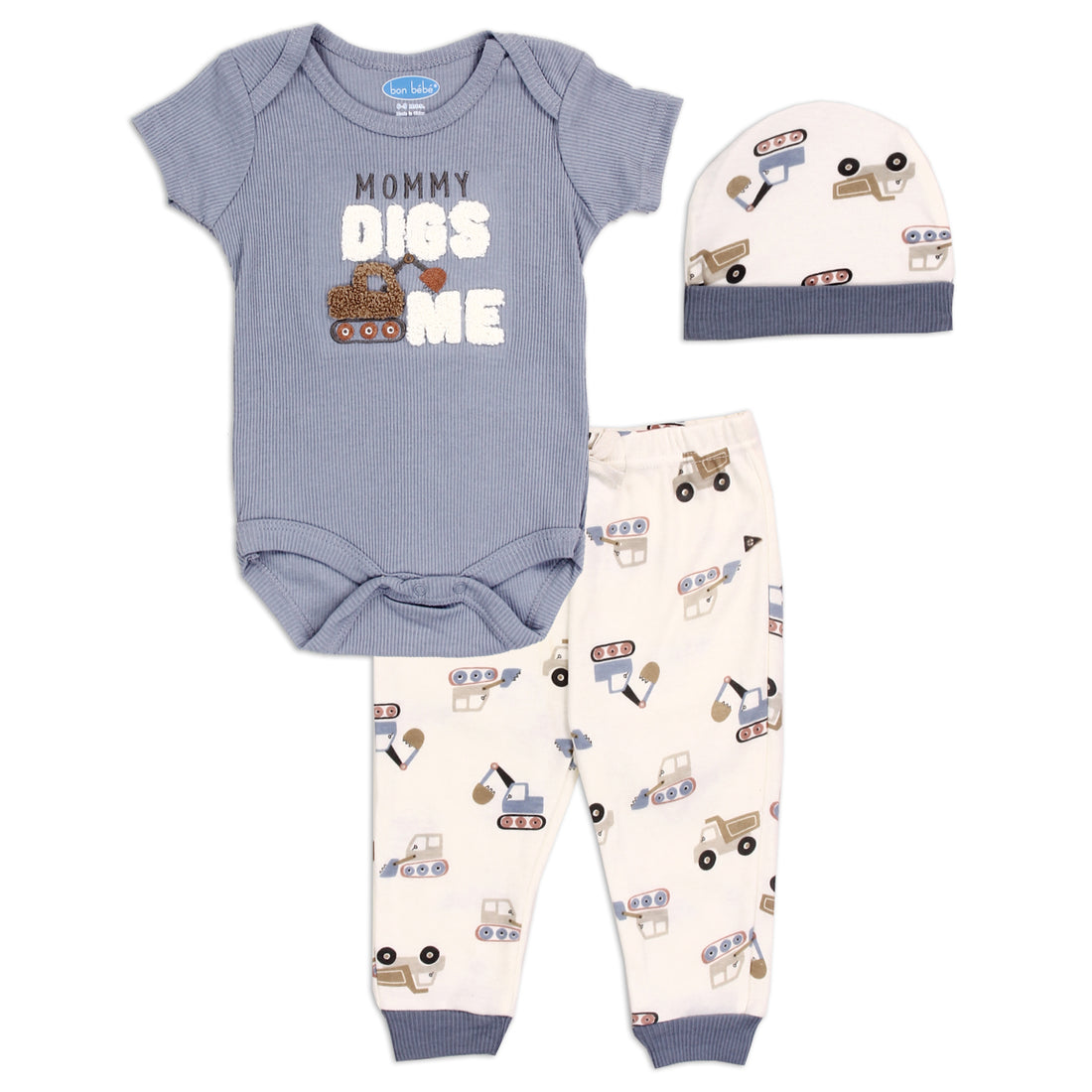 BON BEBE Boys Newborn 3-Piece Pant Set